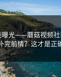隐藏功能曝光——蘑菇视频社区，如何快速补完前情？这才是正确方式