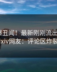 网红又爆丑闻！最新刚刚流出热点，pixiv网友：评论区炸裂