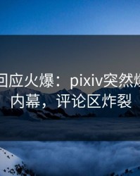 主持人回应火爆：pixiv突然爆出秘闻内幕，评论区炸裂