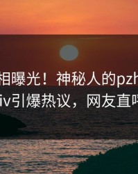 刚刚真相曝光！神秘人的pzhan事件在pixiv引爆热议，网友直呼过瘾
