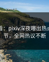 限时查看：pixiv深夜曝出热点震撼细节，全网热议不断