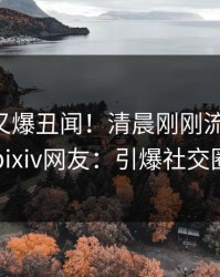 当事人又爆丑闻！清晨刚刚流出花絮，pixiv网友：引爆社交圈