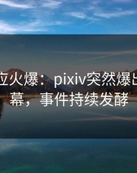 网红回应火爆：pixiv突然爆出内幕内幕，事件持续发酵
