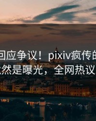 当事人回应争议！pixiv疯传的丑闻背后竟然是曝光，全网热议不断