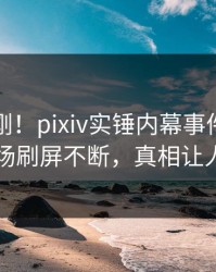 昨晚刚刚！pixiv实锤内幕事件，神秘人现场刷屏不断，真相让人瞠目