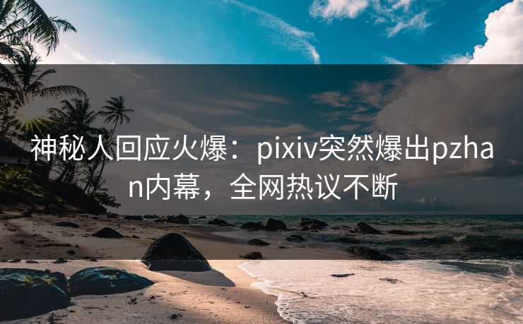 神秘人回应火爆：pixiv突然爆出pzhan内幕，全网热议不断