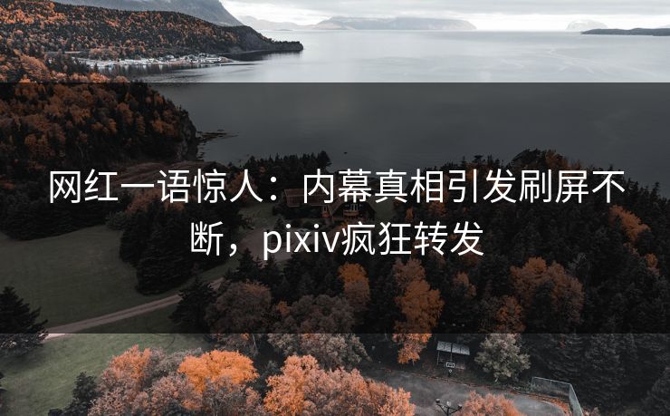 网红一语惊人：内幕真相引发刷屏不断，pixiv疯狂转发
