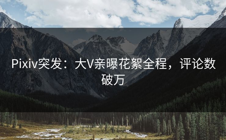 Pixiv突发：大V亲曝花絮全程，评论数破万