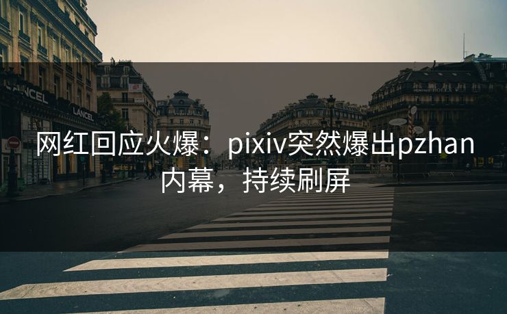 网红回应火爆：pixiv突然爆出pzhan内幕，持续刷屏